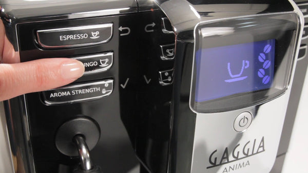 Gaggia Anima physical controls and blue status display